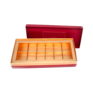 Brown & Red Magnetic Flap Box with Sleeve – Premium Chocolate Gift Packaging