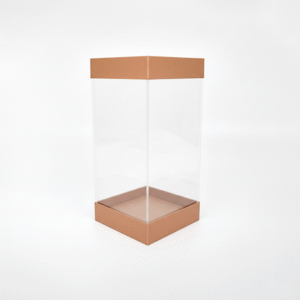Cubic Transparent Flower Box – Modern PVC Display Box for Fresh Flowers