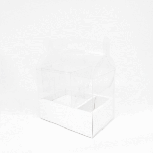 Flower Box with Transparent PVC Handle – Elegant Carry-Friendly Floral Box
