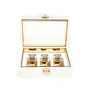 Luxury Perfume Gift Set Wooden MDF Box Wrapped in Leather  – Exclusive 3-Piece Fragrance Collection