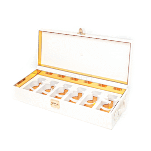 Luxury Perfume Gift Set Wooden MDF Box Wrapped in Leather – Premium 6-Piece Fragrance Collection