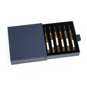 Pocket-Size Perfume Sleeve Box – Travel Sample Set of 5 Mini Bottles